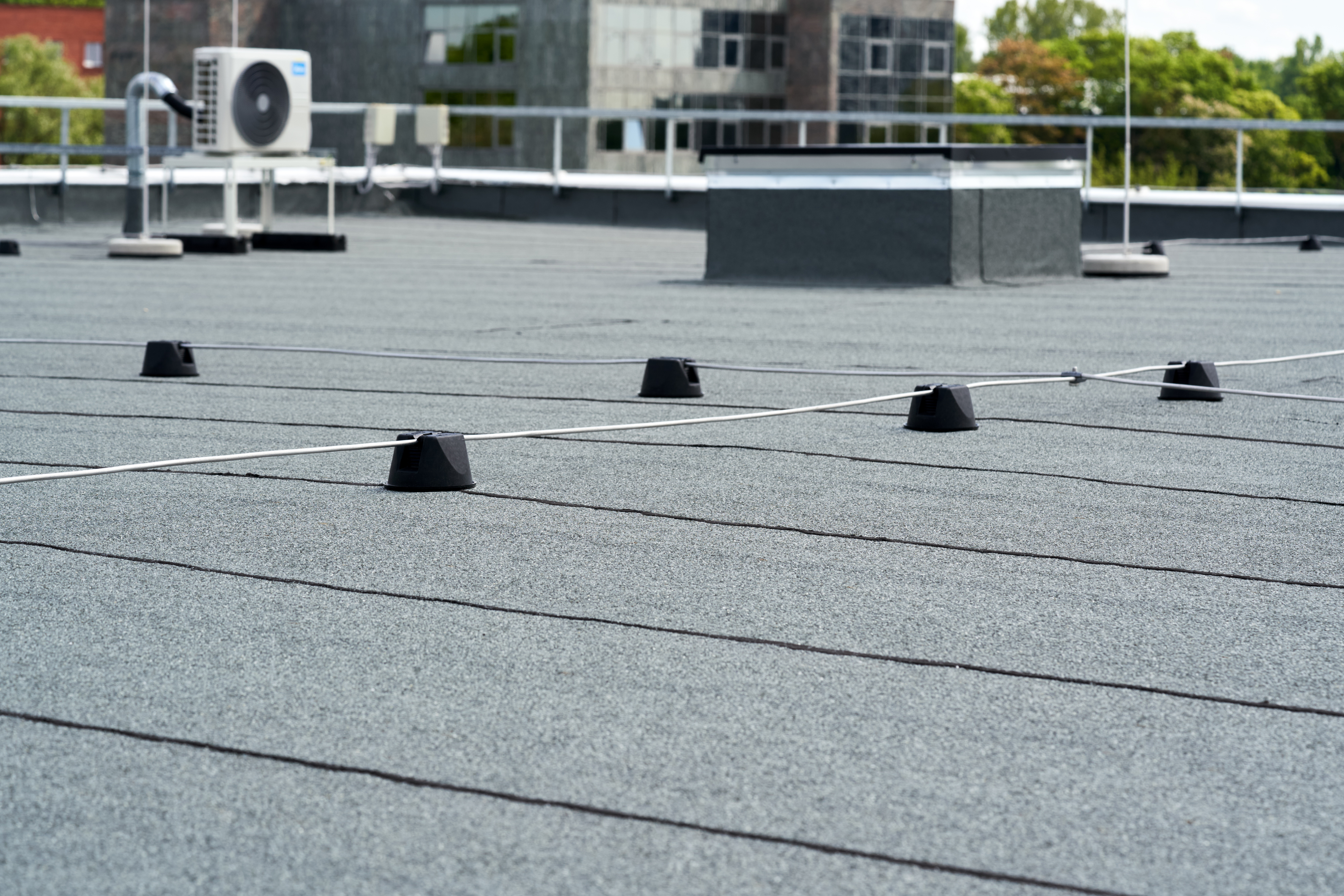 Modified bitumen commercial roof